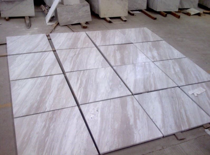 Volakas white marble flooring tiles