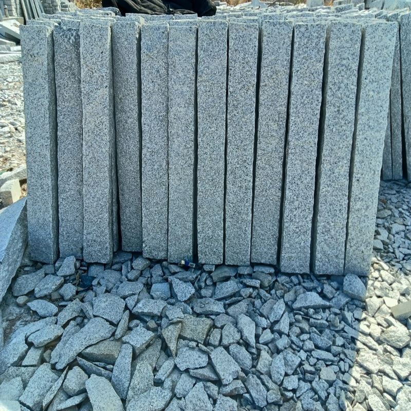 grey granite fence post