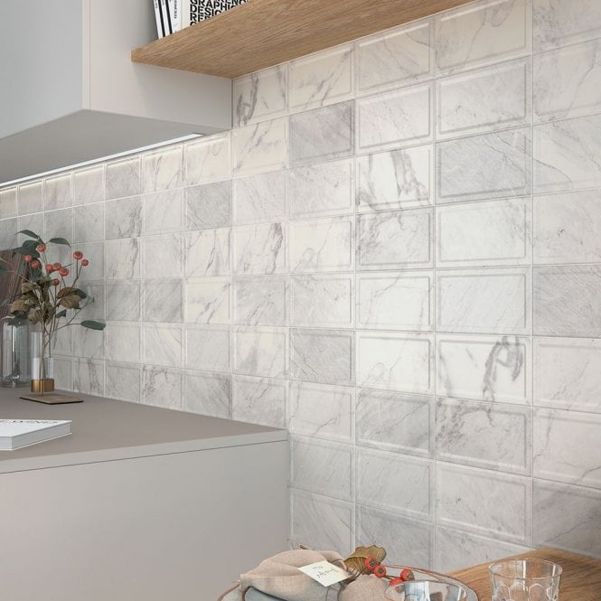in-Carrara Marble tile