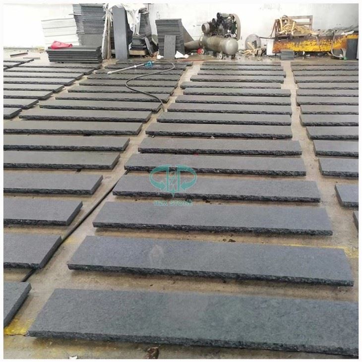 Angola Black Granite Square Steps