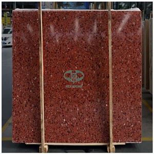 Dunkelroter Terrazzo