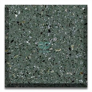 Grüne Terrazzo Platten