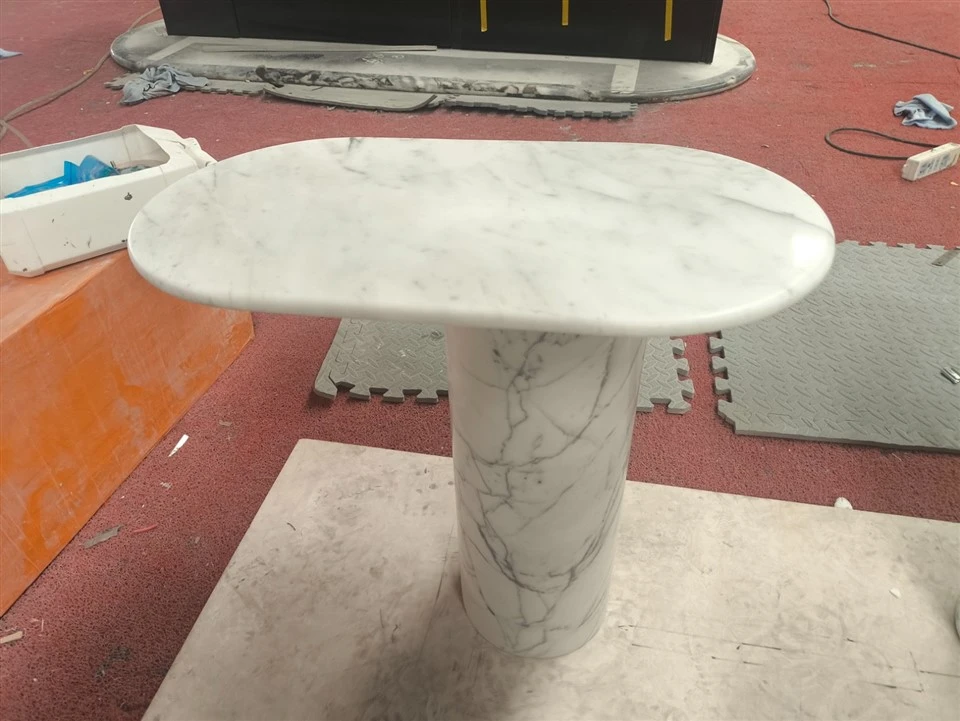 Bianco Carrara White Side Table high quality