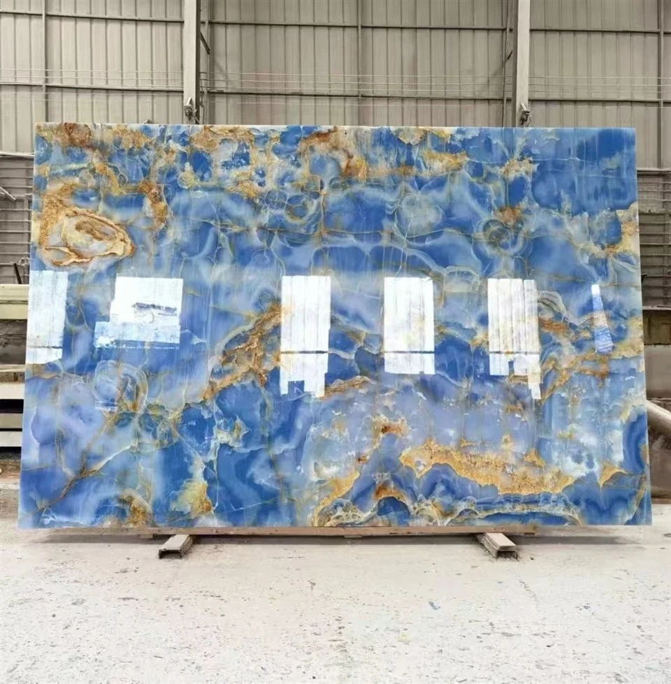 Tschechische saphirblaue Onyxplatte
